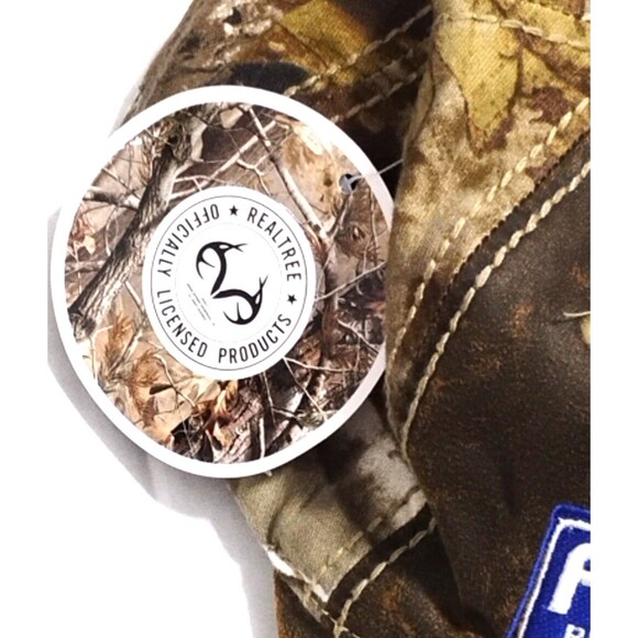 Fisher Refrigeration Camo Hat Distressed Leather Look Baseball Cap Adjustable - Picture 2 of 6